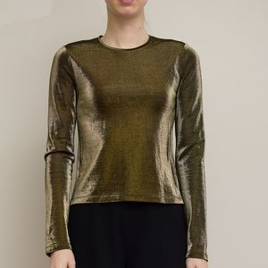 Alice + Olivia top, XS, gold
